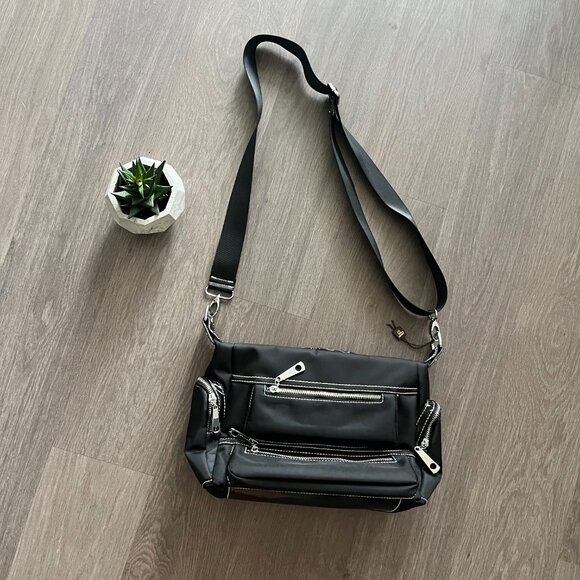 Black Nylon Shoulder/Crossbody Purse - Picture 11 of 13